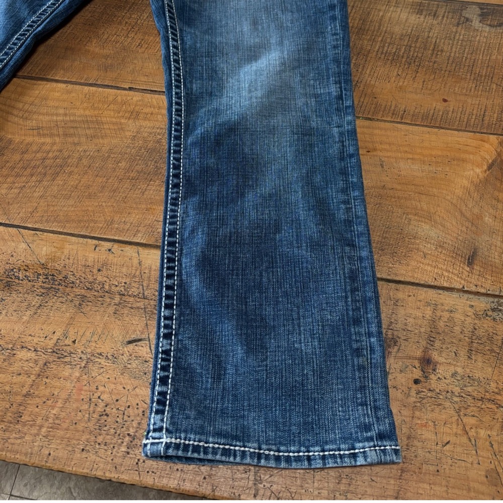 Salvage Mens Mayhem Straight Regular Fit Blue Denim Jeans Size 36 Short - Picture 7 of 11